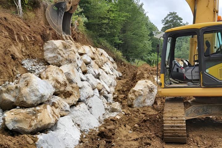 Travaux d'enrochement Arudy